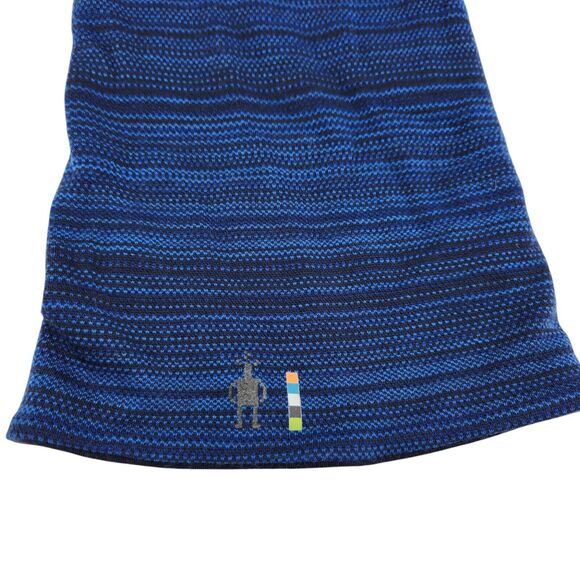 Smartwool Thermal Merino Wool Reversible Neck Gaiter Unisex Deep Navy Stripe - Picture 2 of 5